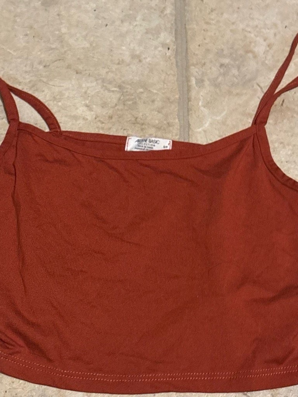 Ardene Rust Red Crop Cami Top